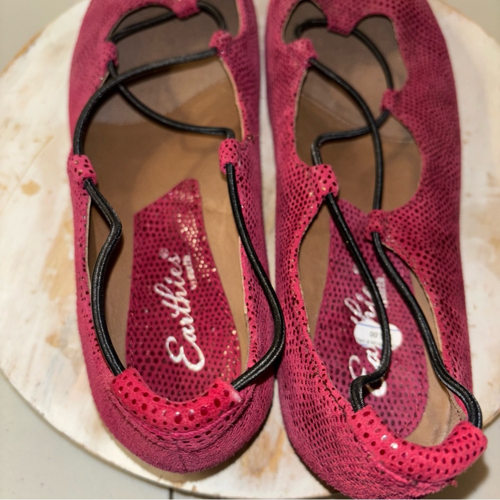 Earthies Flat Shoes Size 10M Burgundy Women - Picture 11 of 11